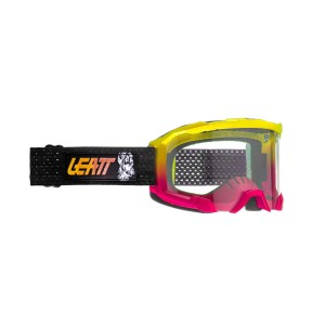 LEATT GOGLE ROWEROWE VELOCITY 4.0 MTB IRIZ GOGGLE 80'S SKULL BLUE - ŻÓŁTY/RÓŻOWY/CZARNY