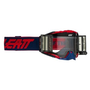 LEATT GOGLE VELOCITY 6.5 ROLL-OFF GOGGLE RED/BLUE LENS CLEAR - KOLOR GRANATOWY/CZERWONY