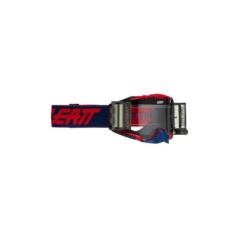 LEATT GOGLE VELOCITY 6.5 ROLL-OFF GOGGLE RED/BLUE LENS CLEAR - KOLOR GRANATOWY/CZERWONY
