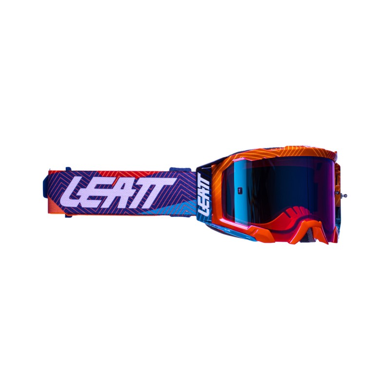 LEATT GOGLE VELOCITY 5.5 IRIZ GOGGLE - KOLOR POMARAŃCZOWY FLUO/FIOLETOWY/NIEBIESKI