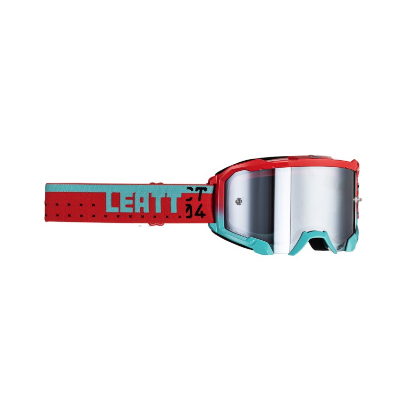 LEATT GOGLE VELOCITY 4.5 IRIZ GOGGLE FUEL SILVER 50% - NIEBIESKI/CZERWONY