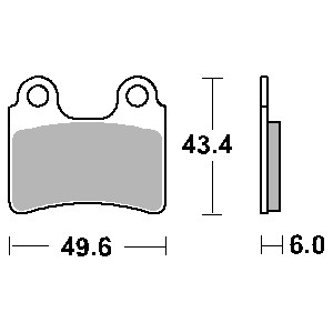 Klocki hamulcowe SBS KH303 Street Standard Ceramic - czarne, pasujące do Beta, Gas-Gas, Sherco Trial - przód