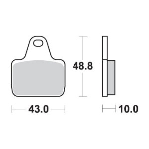 Klocki hamulcowe KH435/4 Racing Dual Carbon - Wyprzedaż SBS