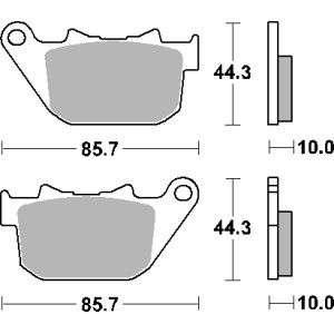 SBS PROMOCJA KLOCKI HAMULCOWE KH387 STREET PERFORMANCE (EXCEL) SINTER KOLOR ZŁOTY PASUJE DO: HARLEY DAVIDSON ROADSTER/SPORTSTER