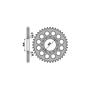 PBR WYPRZEDAZ ZĘBATKA TYLNA 811 40 C45 SUZUKI LTZ 400 03-08 (JTR1826.40) (KSF400) (ŁAŃC. 520)
