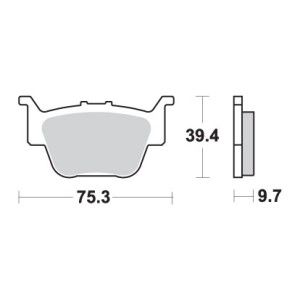 Klocki hamulcowe SBS KH373 do HONDA TRX420/650/680 - tył, złoty kolor