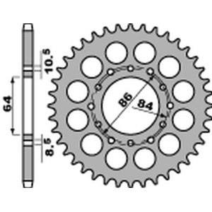 PBR WYPRZEDAZ ZĘBATKA TYLNA 814 40 C45 SUZUKI GT 380 '73-'78, GT 550 '74-'77, GS 400 '77-'80, JTR814.40 (ŁAŃC. 530)