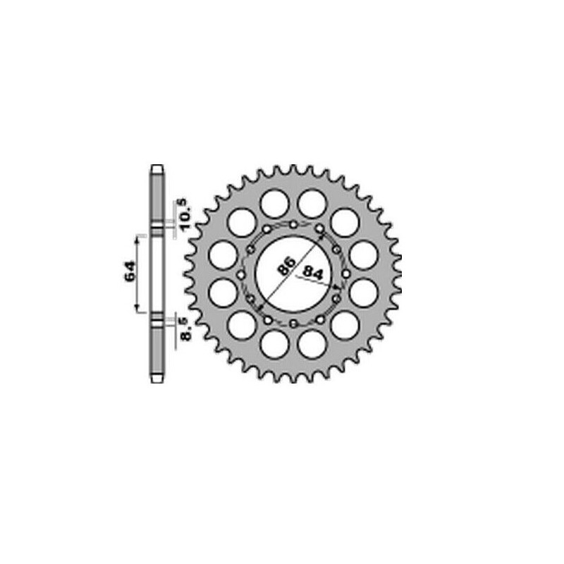 Zębatka tylna 814 42 do Suzuki GT 380, GS 400 '77-78, GS 450 '84-87 (81442JT)