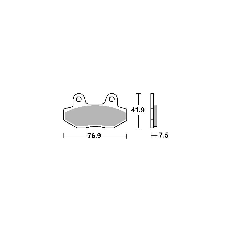 Klocki hamulcowe SBS KH86 Street Standard Ceramic - kolor czarny