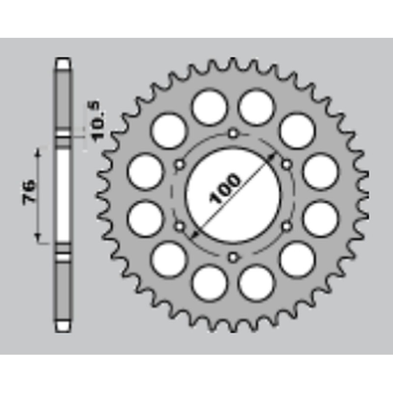 JR Wyprzedaż Zębatka Tylna 816 43 Suzuki GSX 1100F '88-'96, GSX-R 1100 '89-'00, Suzuki GS 550 '79-'88, GSX 750 '83-'03
