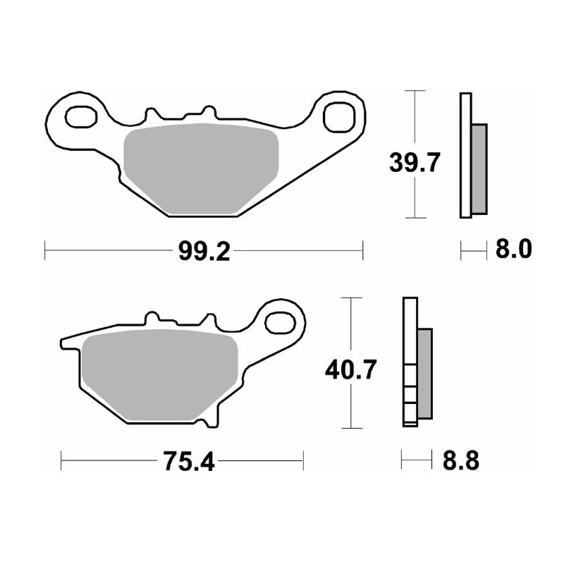 SBS KLOCKI HAMULCOWE NOWOŚĆ KH401 OFF-ROAD SINTER KOLOR ZŁOTY SUZUKI RM 85 '05-'23