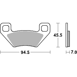 Klocki hamulcowe SBS KH395 Off-Road Sinter - Złote, pasujące do Arctic Cat, Kymco