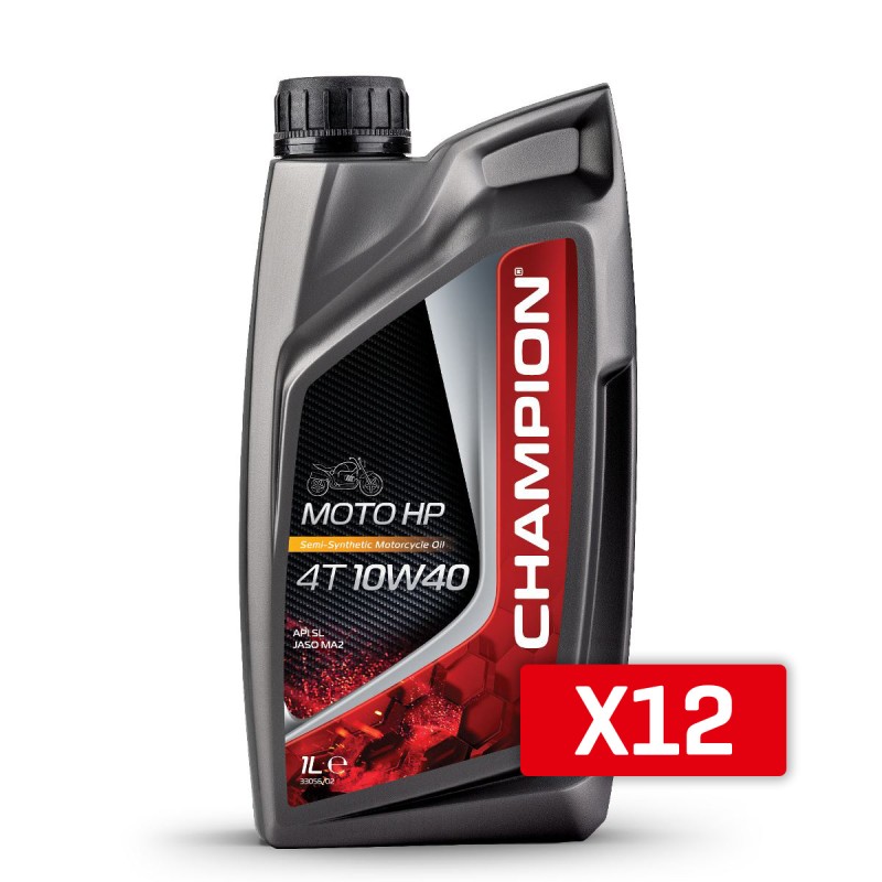 CHAMPION OLEJ SILNIKOWY MOTO HP 4T 10W40 1L MA2 PÓŁSYNTETYCZNY (AKC) - olej silnikowy do motocykli