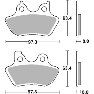 Klocki hamulcowe SBS KH400 Street Performance Excel Sinter złote