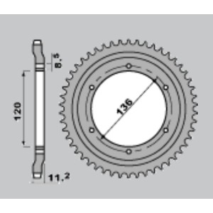 JR WYPRZEDAŻ ZĘBATKA TYLNA 827 47 YAMAHA TZR 125R '91 (ITALIA)