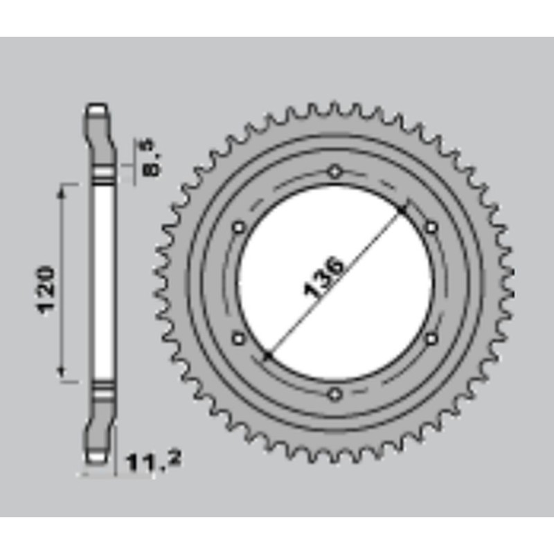 JR WYPRZEDAŻ ZĘBATKA TYLNA 827 47 YAMAHA TZR 125R '91 (ITALIA)