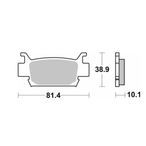 SBS KLOCKI HAMULCOWE KH410 OFF-ROAD SINTER - Złoty Honda TRX 500/680/700