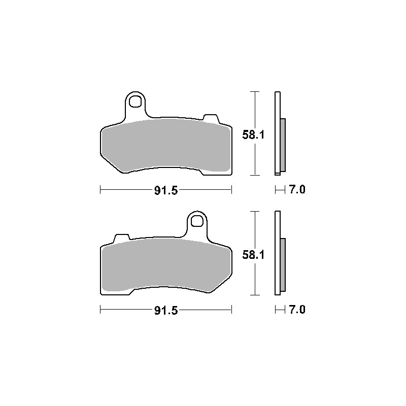Klocki hamulcowe SBS KH409 Street Performance - pasujące do Harley Davidson Road King, Electra