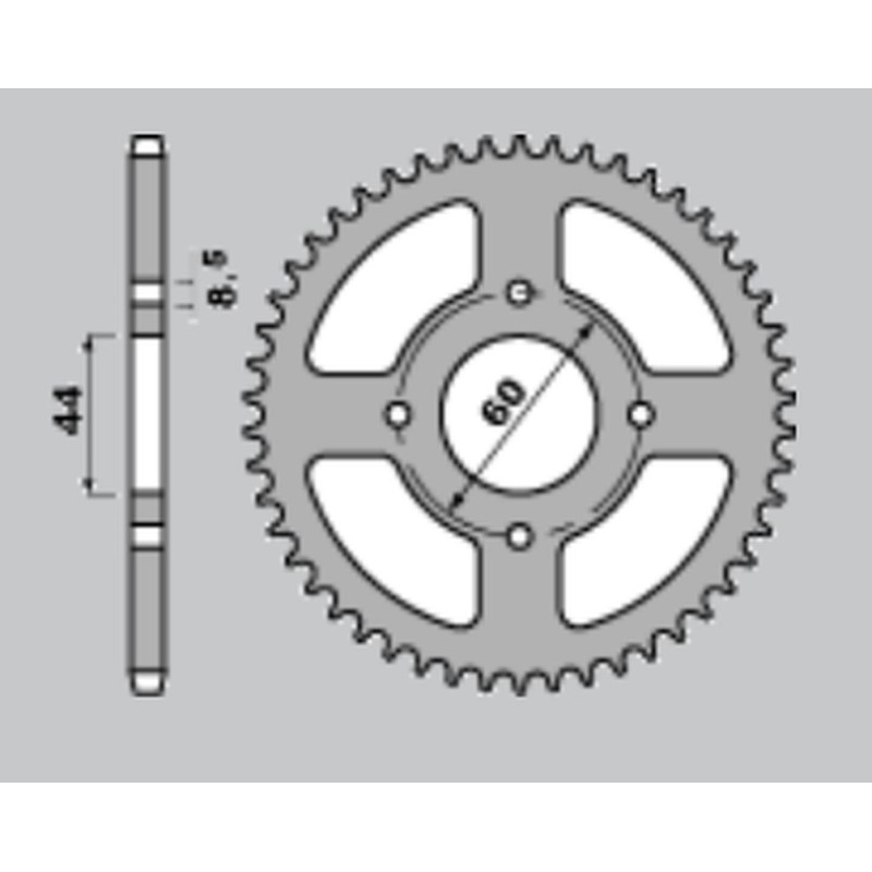 Wyprzedaż zębatka tylna 832 38 (A4150832380) Yamaha DT 80 MX