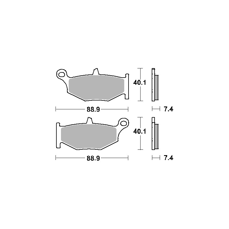 SBS PROMOCJA KLOCKI HAMULCOWE KH419 STREET STANDART CERAMIC - Kolor czarny - Pasuje do Suzuki GSX-R 600/750/1000/1300, DL1000 V-