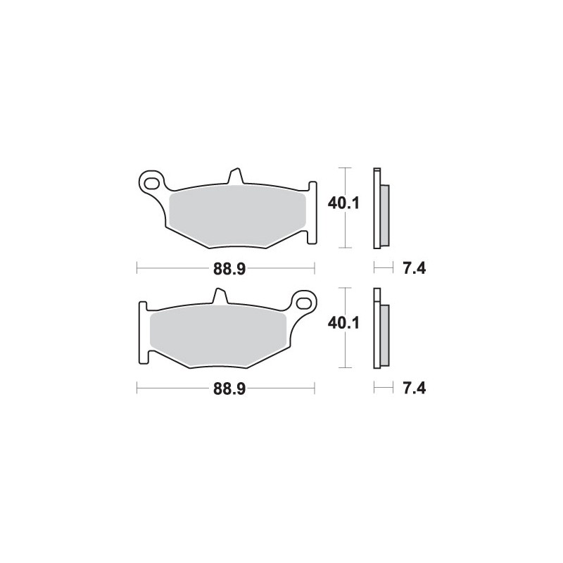 Klocki hamulcowe SBS KH419 Street Performance do Suzuki GSX-R i DL1000 V-Str
