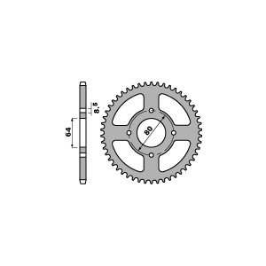 PBR WYPRZEDAŻ ZĘBATKA TYLNA 834M 52 F YAMAHA DT 50 R 97-99 (5BK1) (ŁAŃC. 415)