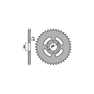 PBR WYPRZEDAZ ZĘBATKA TYLNA 838 43 F YAMAHA YBR 125 08-11 , JUNAK 125