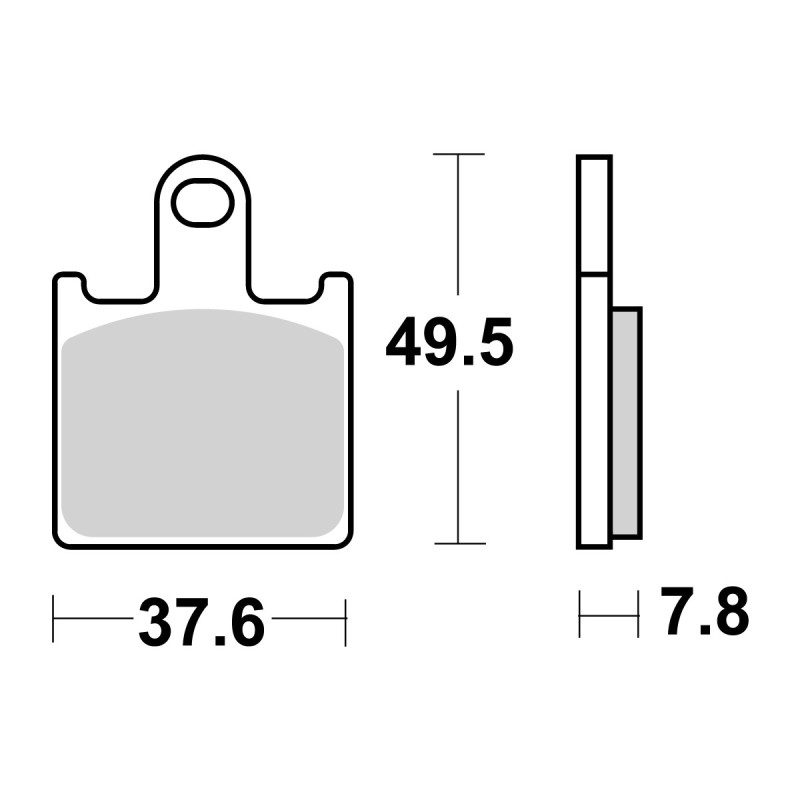 Klocki hamulcowe SBS KH417 Street Performance (Excel) Sinter Kawasaki ZX-6R 600 Ninja '07-'17 złote