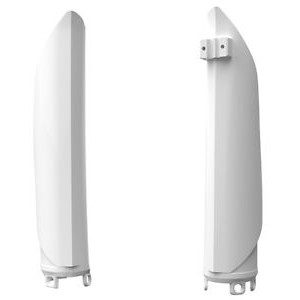 Osłony teleskopów/amortyzatorów do Beta RR250/300 2T '12-'18 350/400/450 4T '12-'18: X-Trainer '15-'22 kolor biały