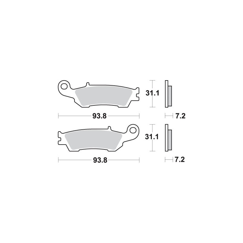 Klocki hamulcowe SBS KH450 Off-Road Racing Sinter - Złoty kolor