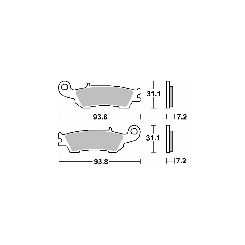 Klocki hamulcowe SBS KH450 Off-Road Sinter - Złote