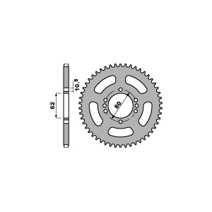 PBR ZĘBATKA TYLNA 843 53 F YAMAHA DT 125 LC 85-88 (JTR1843.53) (ŁAŃC. 428)