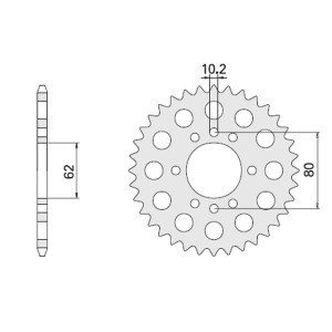 Wyprzedaż zębatki tylna 843 49 Yamaha DT 80 LC (843-49)