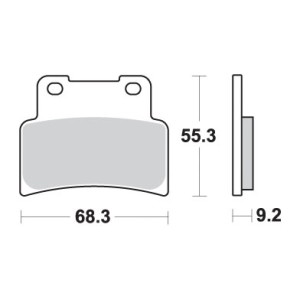 Klocki hamulcowe SBS KH432 Street Performance (Excel) Sinter - złoty kolor