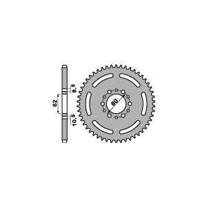 PBR WYPRZEDAZ ZĘBATKA TYLNA 845 46 F YAMAHA SR 250 91-00 (JTR845.46) (ŁAŃC. 520)