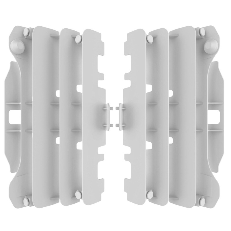 Osłony chłodnicy Yamaha YZ 250/450F '07-'09 - białe kratki - Polisport