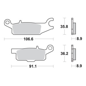 Klocki hamulcowe SBS KH445 Off-Road Sinter Złoty