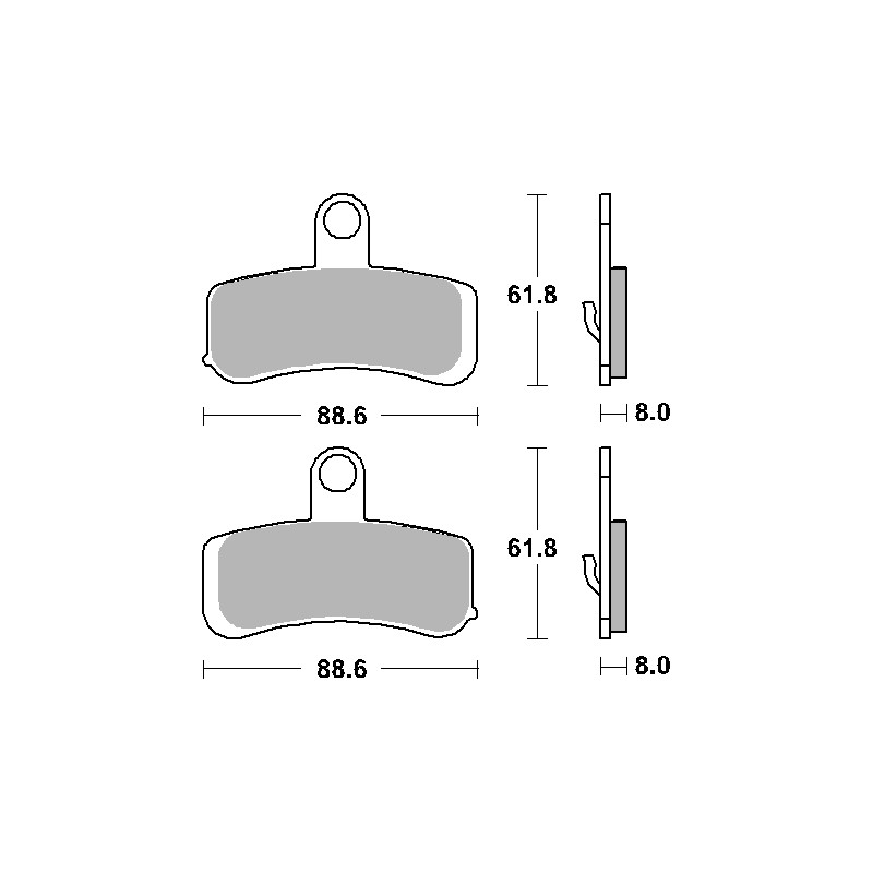 Klocki hamulcowe KH457 Street Performance do Harley Davidson Road King/Fat Boy - Złote