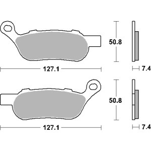 Klocki hamulcowe SBS KH458 Street Performance do Harley Davidson Road King/Fat Boy - złote