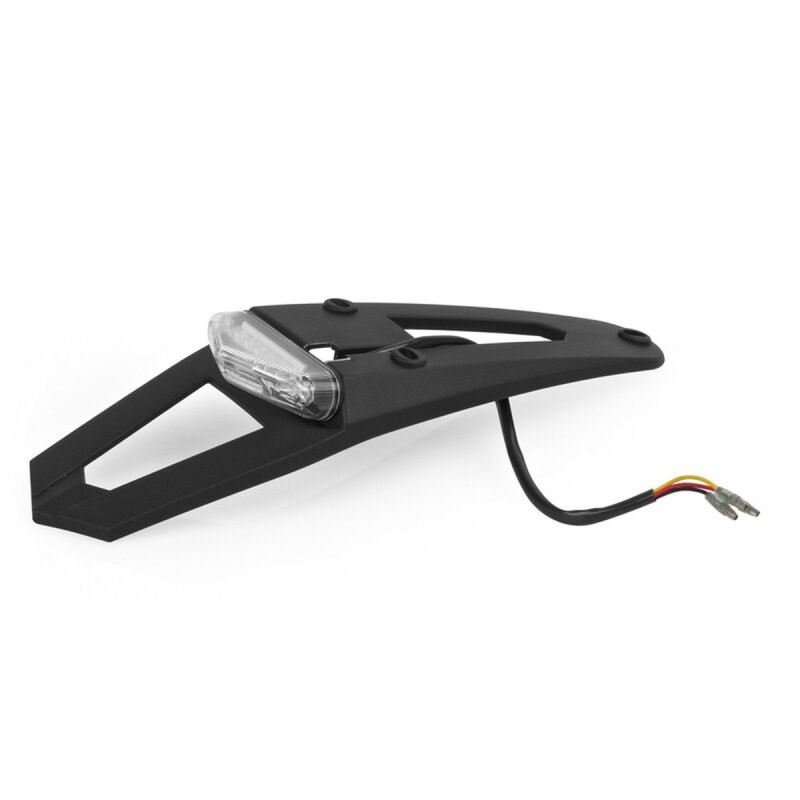 Mocowanie tablicy rejestracyjnej z lampą LED - czarne, homologowane