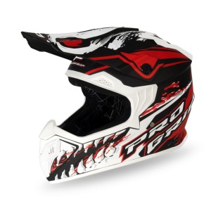 PROGRIP KASK CROSS DZIECIĘCY PG3009 JURASSIC JUNIOR/KID BIAŁY/CZERWONY/CZARNY MAT ROZM. XL