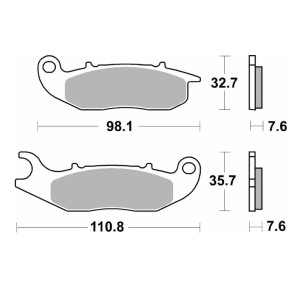 SBS KLOCKI HAMULCOWE NOWOŚĆ KH465 OFF-ROAD SINTER KOLOR ZŁOTY AJP PR3/PR4/PR5 '13-,DERBI TERRA/CITY CROSS 125 '08-'16, HONDA
