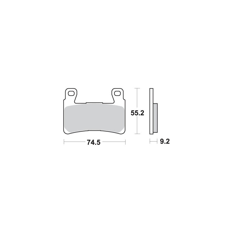 Klocki hamulcowe SBS KH296/KH265 Street Performance (Excel) do Harley Davidson - Złote