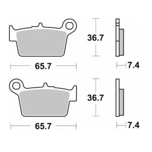 SBS KLOCKI HAMULCOWE NOWOŚĆ KH367/2 STREET STANDART CERAMIC KOLOR CZARNY PASUJE DO: TYŁ BETA RR 50/125 '08-'15, 200 URBAN '08