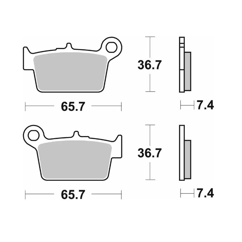 SBS KLOCKI HAMULCOWE NOWOŚĆ KH367/2 STREET STANDART CERAMIC KOLOR CZARNY PASUJE DO: TYŁ BETA RR 50/125 '08-'15, 200 URBAN '08