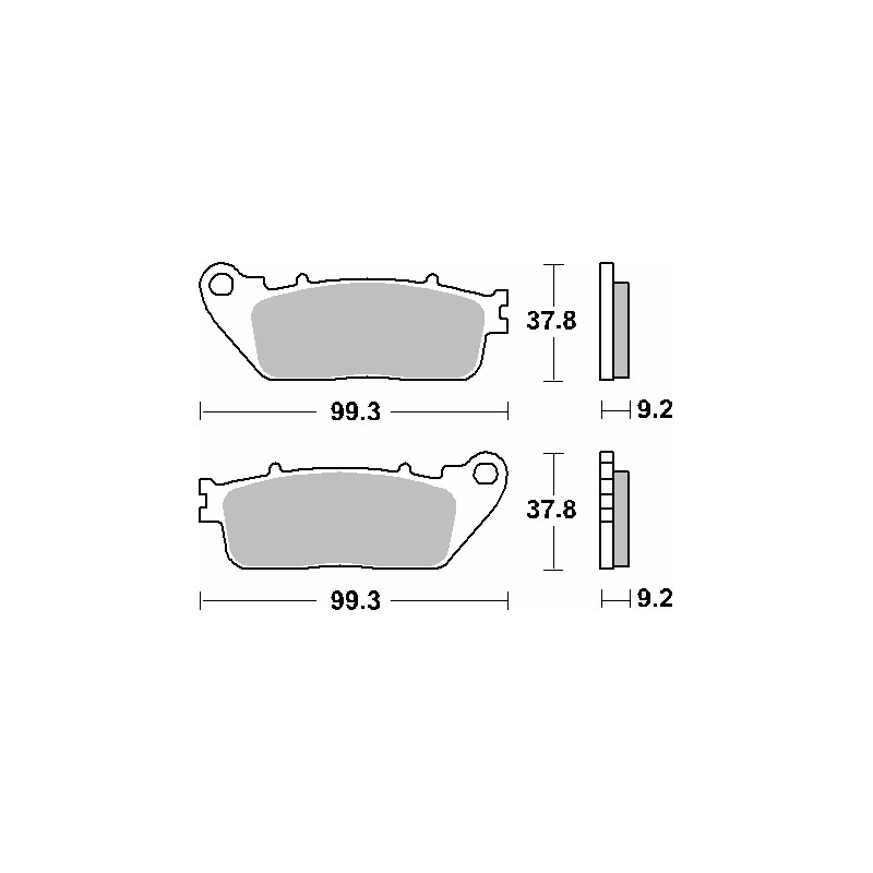 Klocki hamulcowe SBS KH488 do HONDA VFR800/1200, CB1000 - czarne ceramiczne