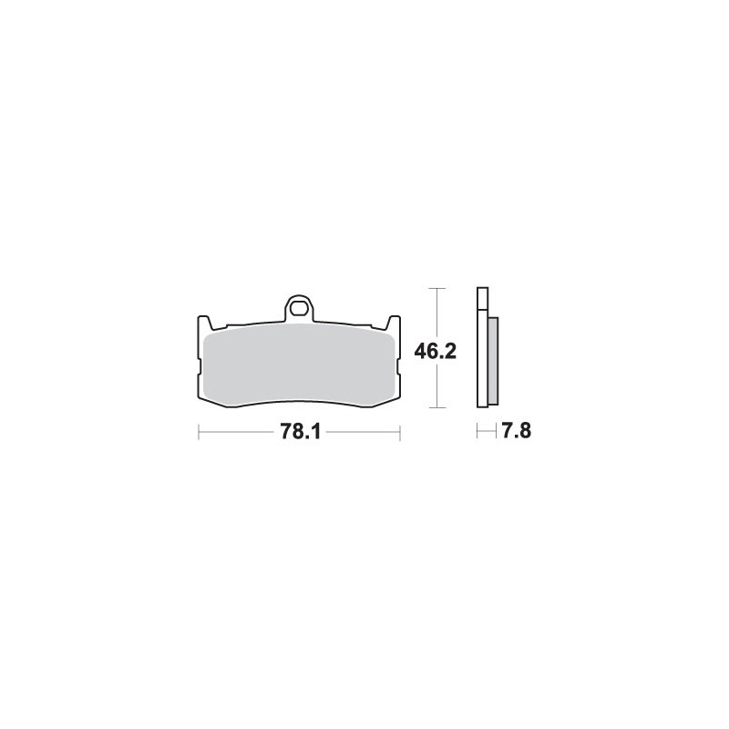 Klocki hamulcowe SBS KH491 Racing Dual Carbon do Triumph Daytona Triple 675 '09-'18 czarne przód