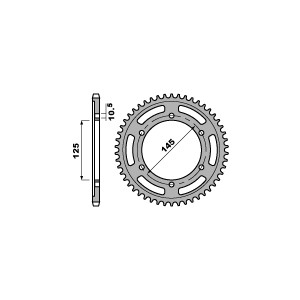 PBR WYPRZEDAZ ZĘBATKA TYLNA 869 44 C45 YAMAHA TDM850`91-95 (3CD) (JTR867.44) (ŁAŃC. 525)