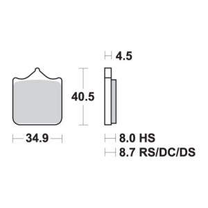 Klocki hamulcowe SBS KH604/4 Street Performance do BMW S 1000RR