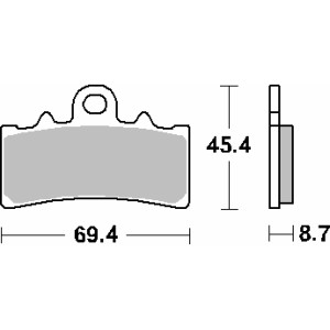 SBS KLOCKI HAMULCOWE KH606 STREET STANDART CERAMIC - KTM 125/200/390 DUKE